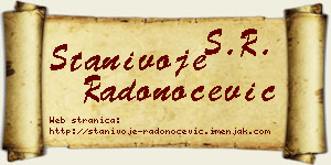 Stanivoje Radonoćević vizit kartica
